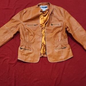 Women's Tan Leather Jacket